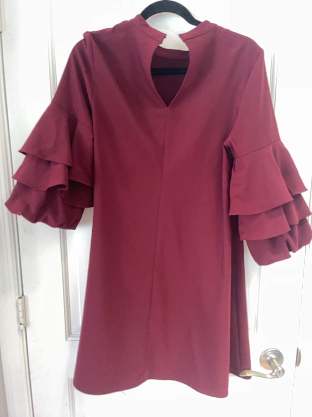 Laundry burgundy layered sleeve formal cocktail dress women 6 - Picture 10 of 10